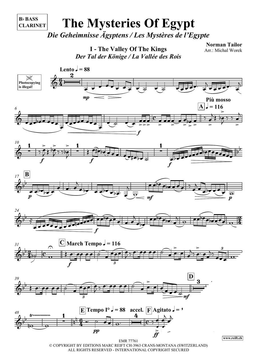The Mysteries Of Egypt The Mysteries Of Egypt Bass Clarinet scores gallery preview page 4