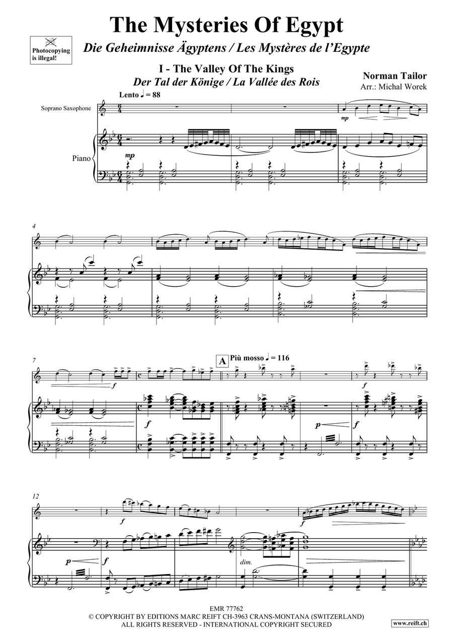 The Mysteries Of Egypt The Mysteries Of Egypt Soprano Saxophone scores gallery preview page 5