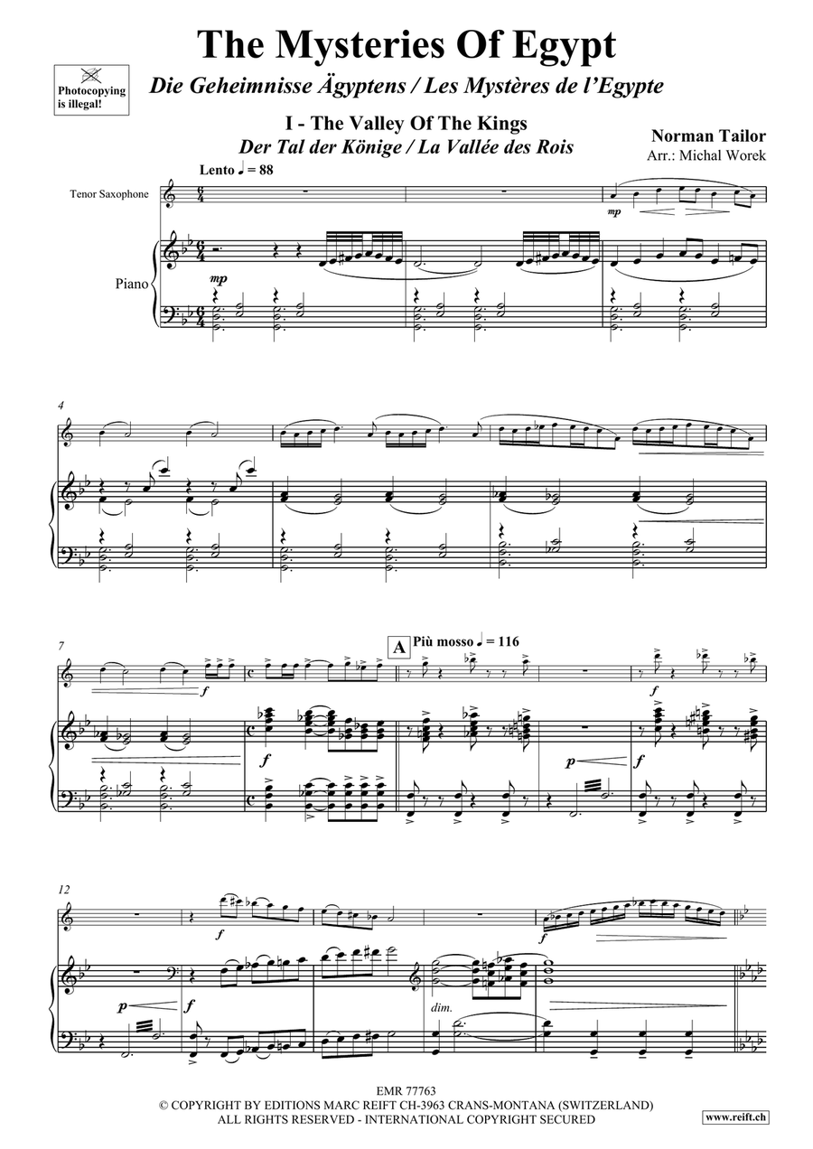 The Mysteries Of Egypt The Mysteries Of Egypt Tenor Saxophone scores gallery preview page 5