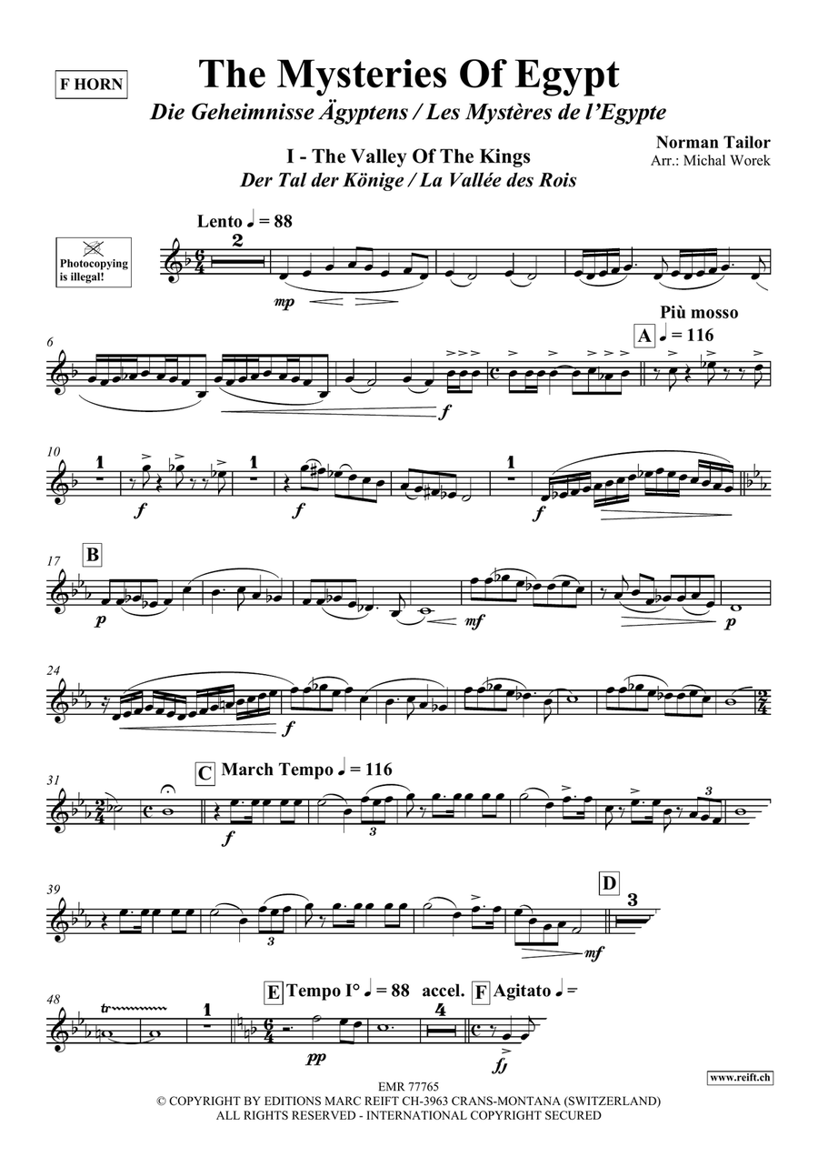 The Mysteries Of Egypt The Mysteries Of Egypt Horn scores gallery preview page 4