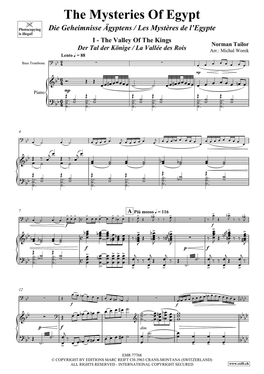 The Mysteries Of Egypt The Mysteries Of Egypt Bass Trombone scores gallery preview page 5