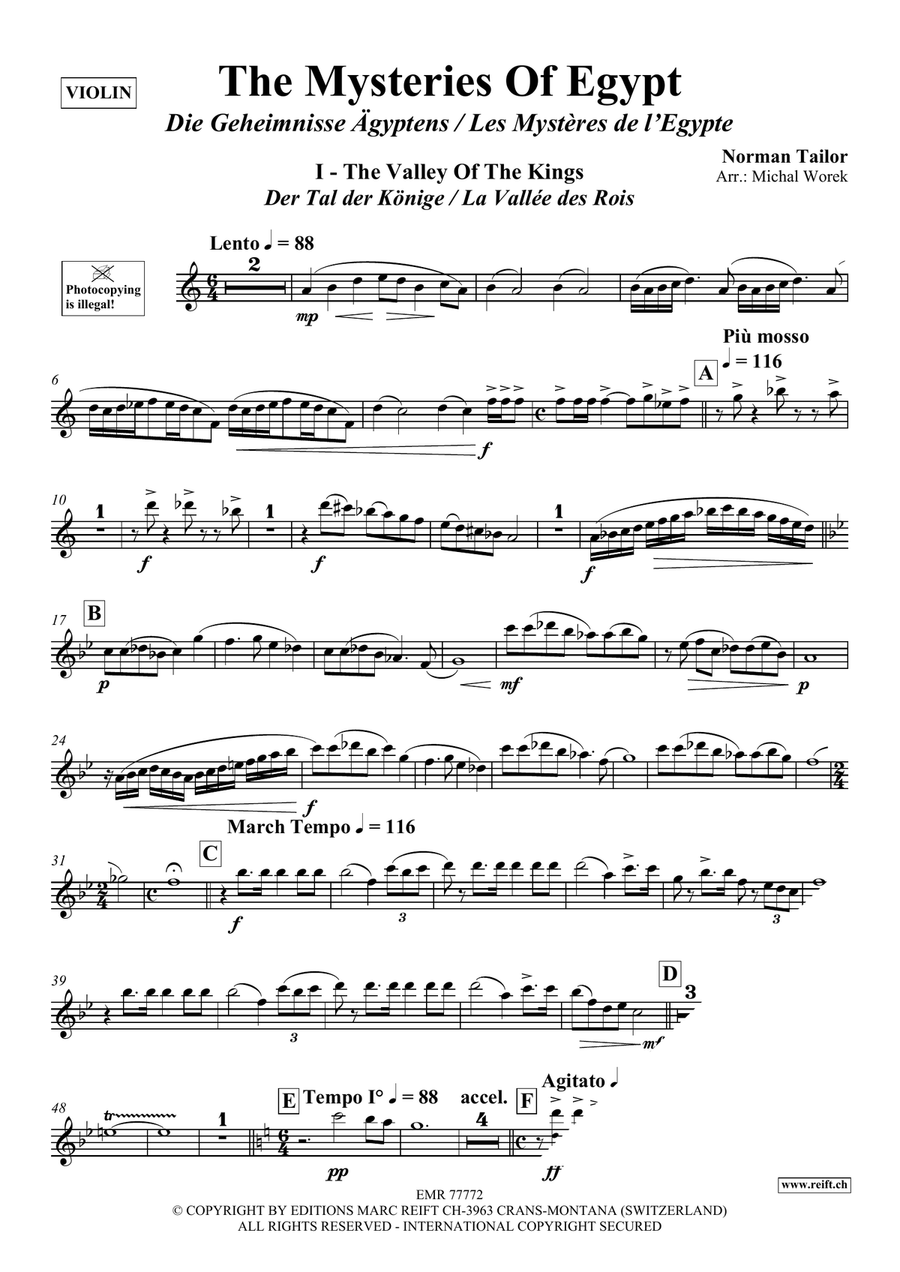 The Mysteries Of Egypt The Mysteries Of Egypt Violin Solo scores gallery preview page 4