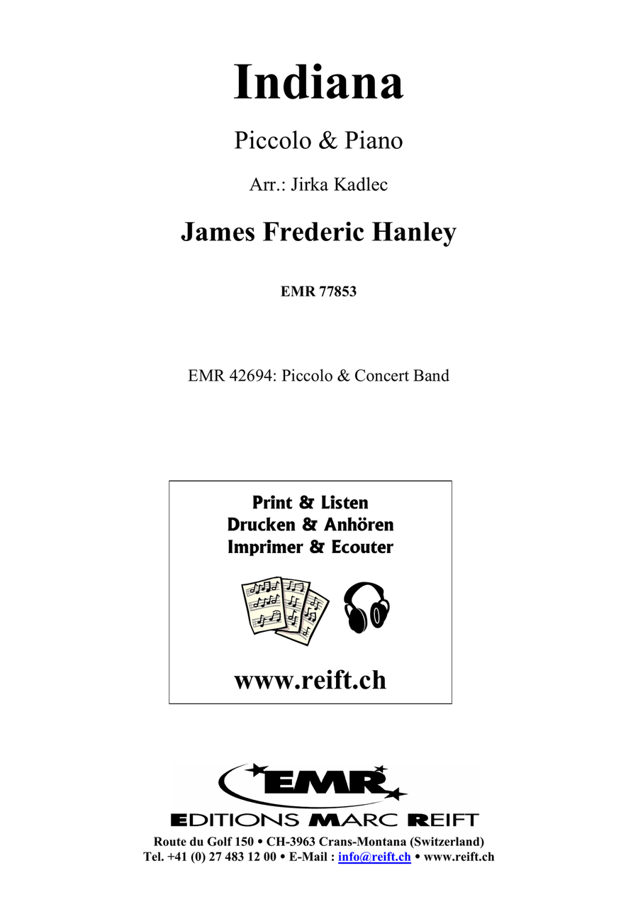 Indiana by Jirka Kadlec Piccolo - Sheet Music page 2