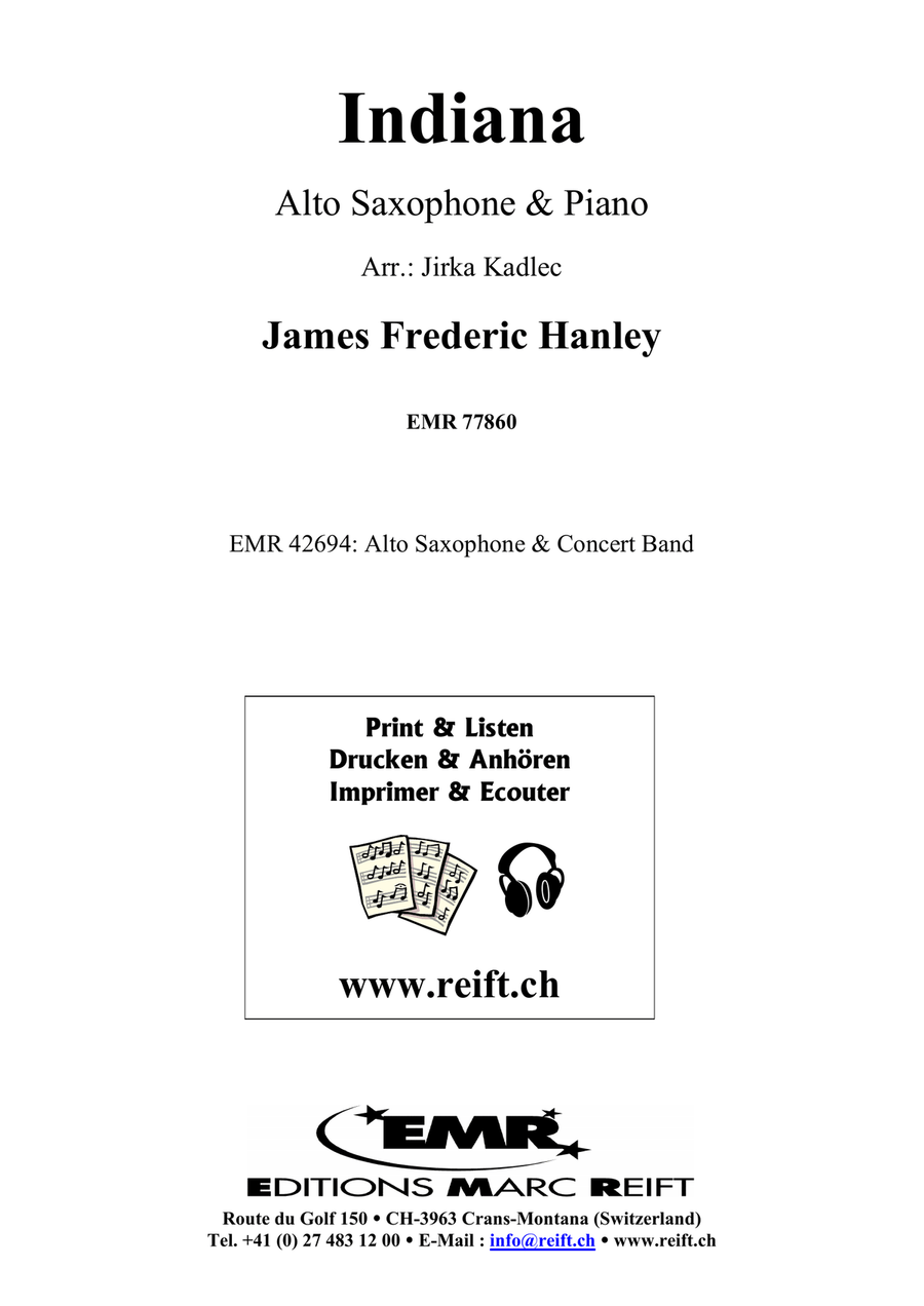Indiana by Jirka Kadlec Alto Saxophone - Sheet Music page 2