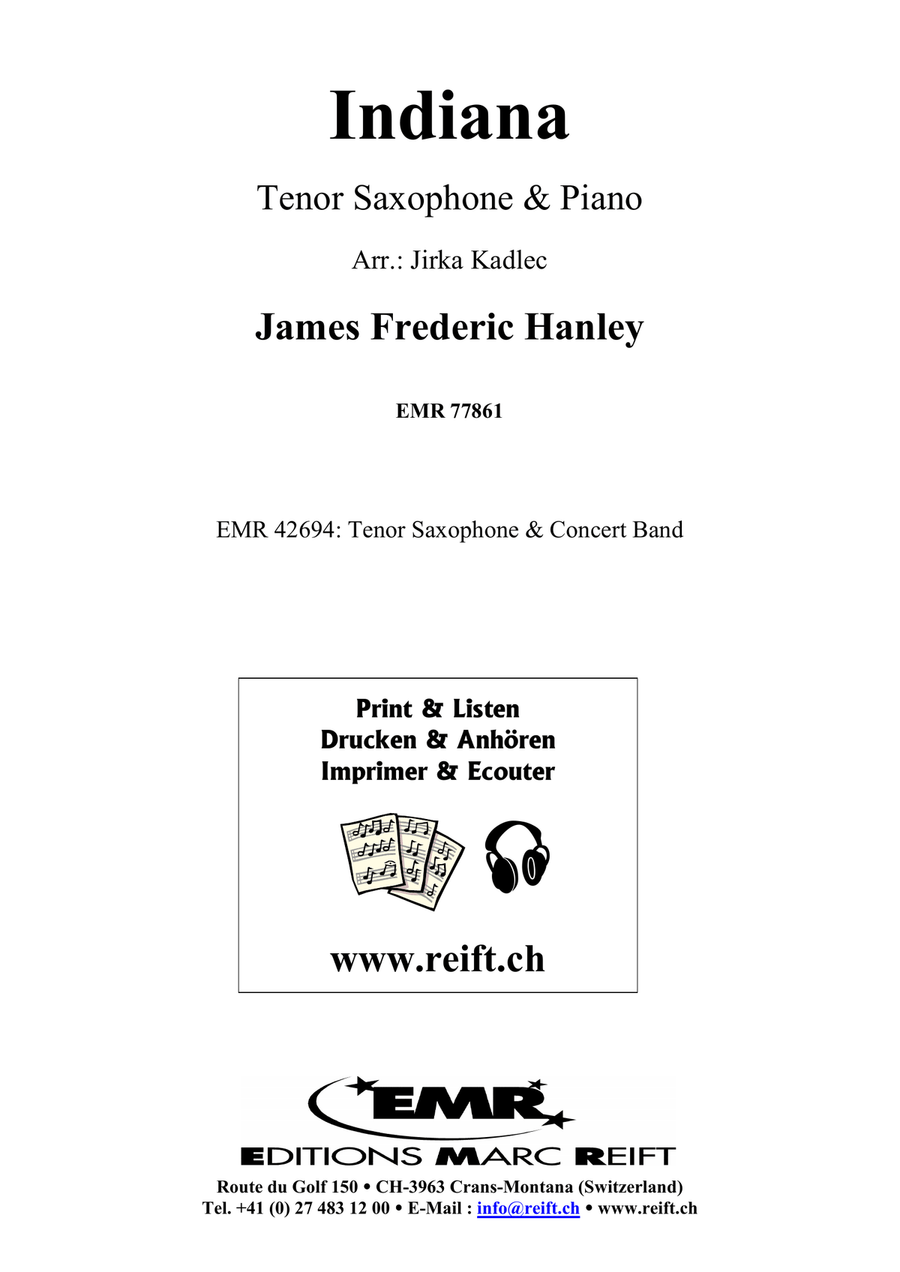 Indiana by Jirka Kadlec Tenor Saxophone - Sheet Music page 2