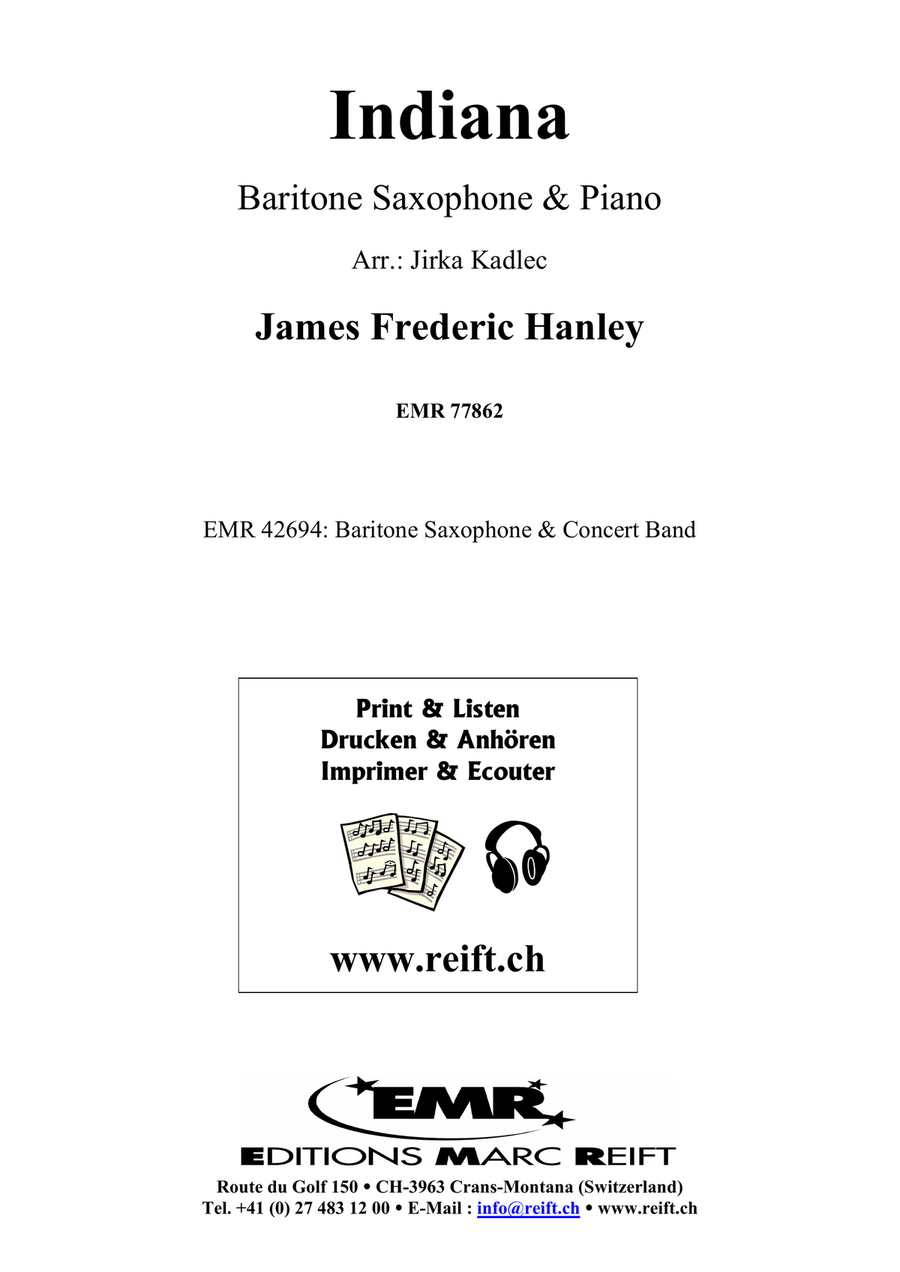 Indiana by Jirka Kadlec Baritone Saxophone - Sheet Music page 2
