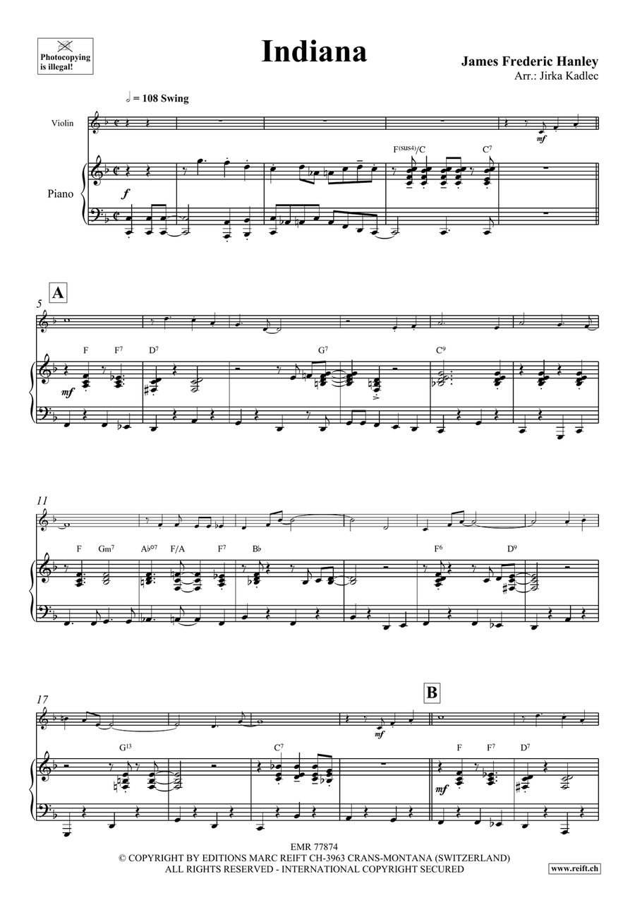 Indiana Indiana Violin Solo scores gallery preview page 4