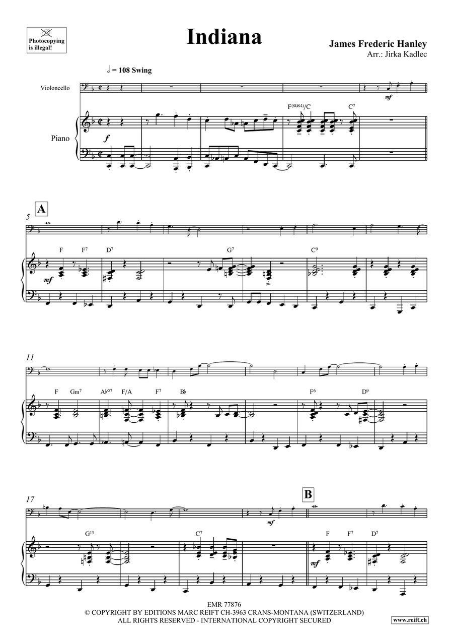 Indiana Indiana Piano Accompaniment scores gallery preview page 4