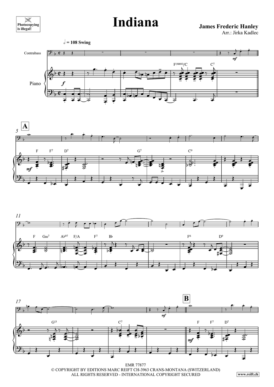 Indiana Indiana Double Bass scores gallery preview page 4