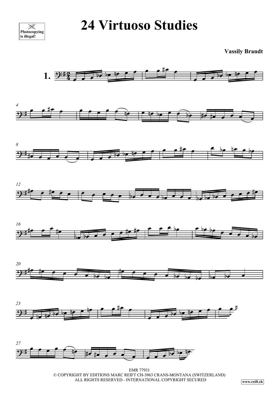 24 Virtuoso Studies 24 Virtuoso Studies Bassoon Solo scores gallery preview page 3