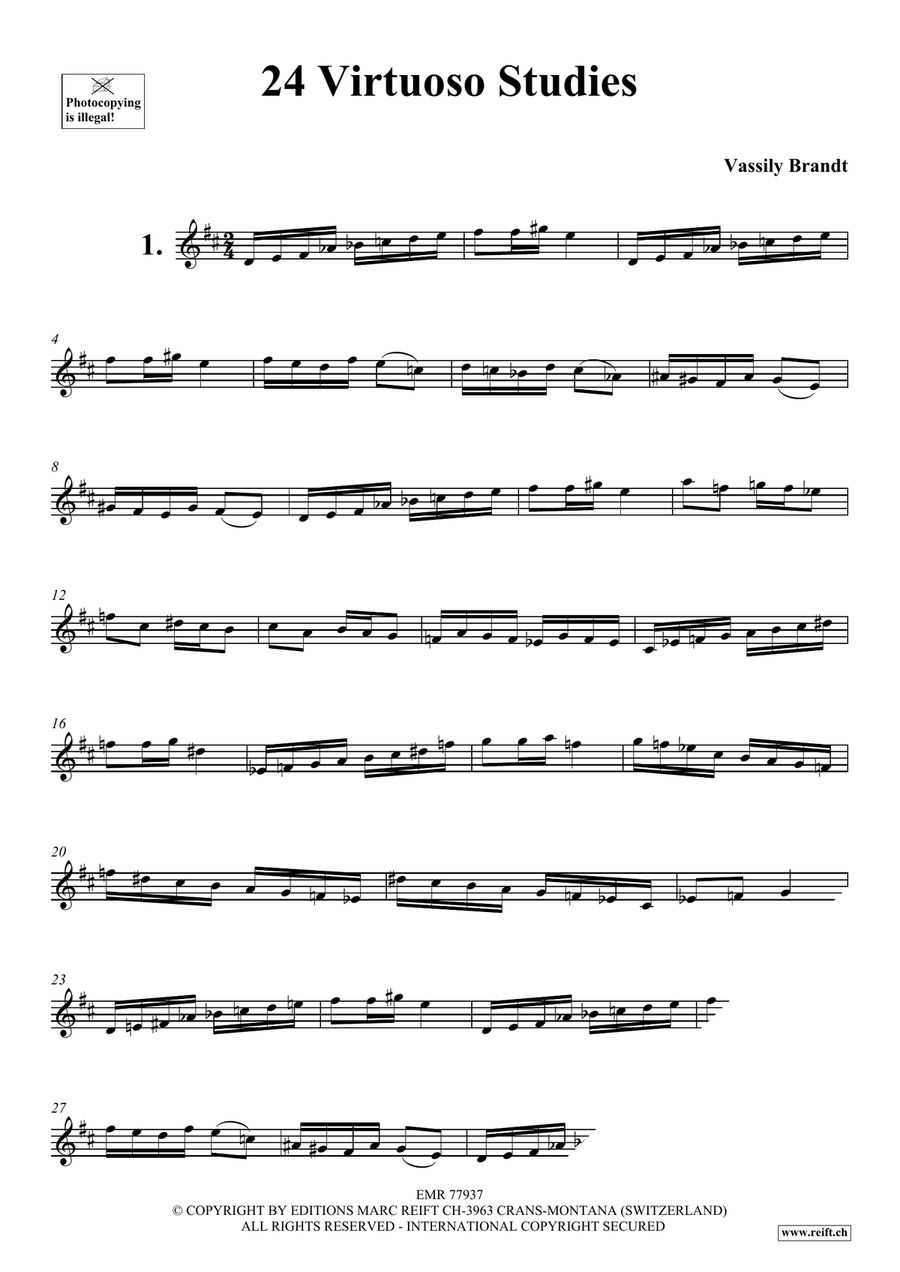 24 Virtuoso Studies 24 Virtuoso Studies Baritone Saxophone scores gallery preview page 3