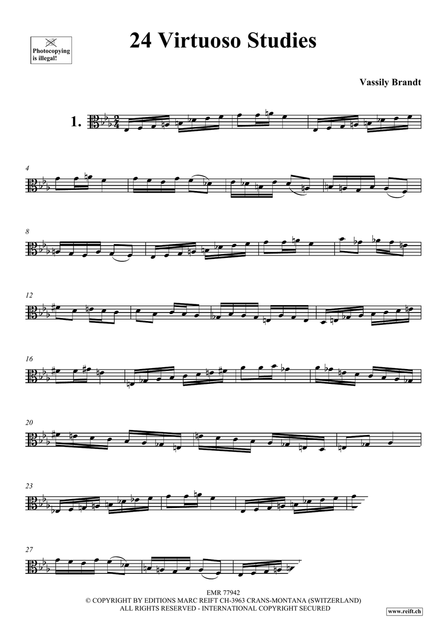 24 Virtuoso Studies 24 Virtuoso Studies Trombone scores gallery preview page 3