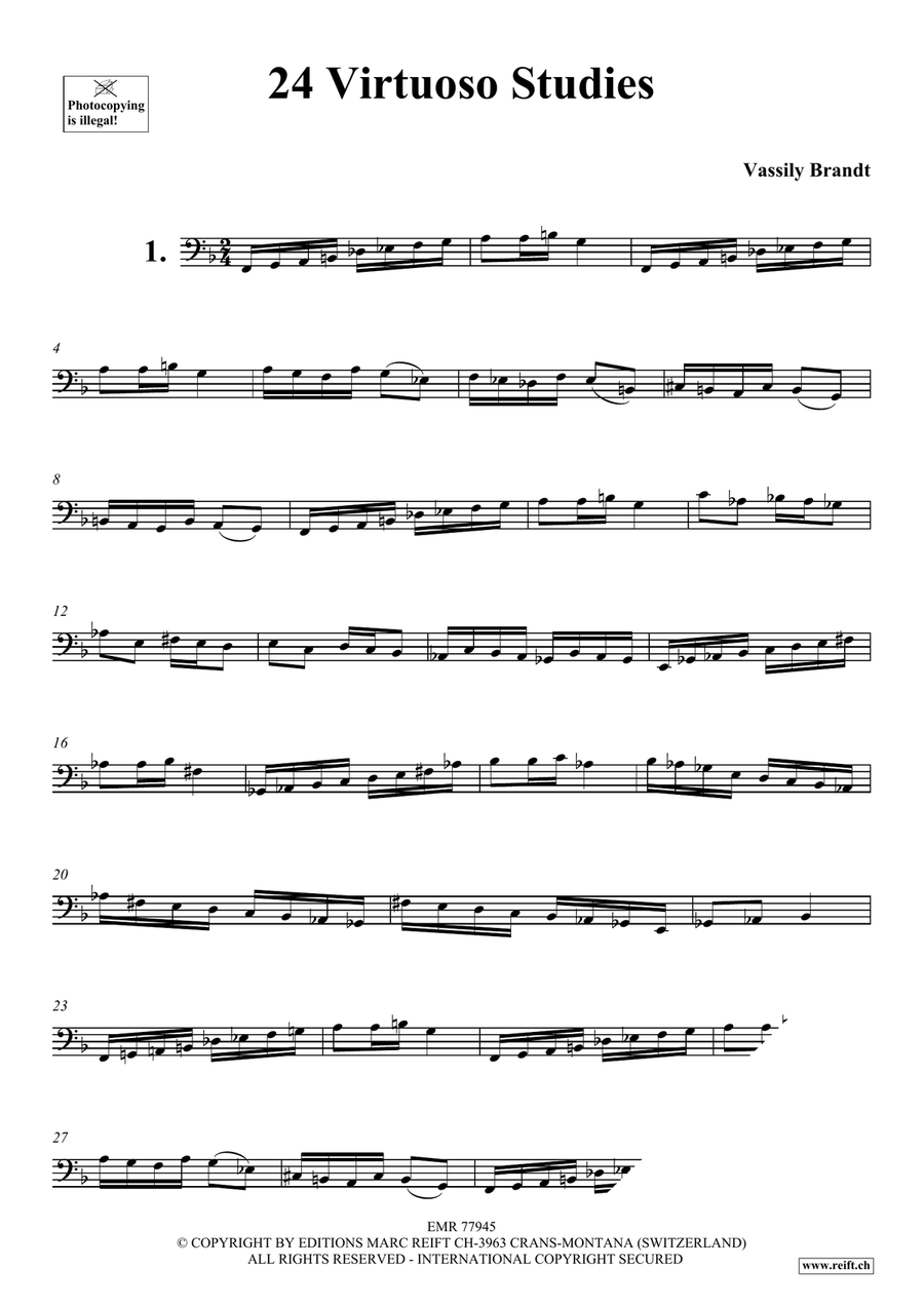 24 Virtuoso Studies 24 Virtuoso Studies Trombone scores gallery preview page 3