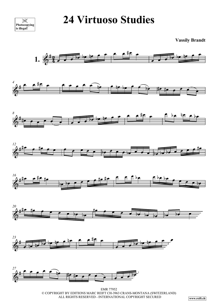 24 Virtuoso Studies 24 Virtuoso Studies Violin Solo scores gallery preview page 3