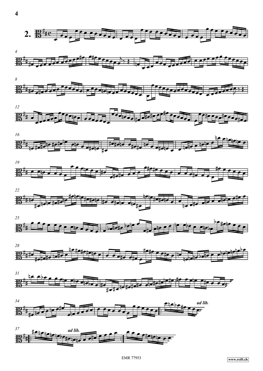 24 Virtuoso Studies 24 Virtuoso Studies Viola Solo scores gallery preview page 4