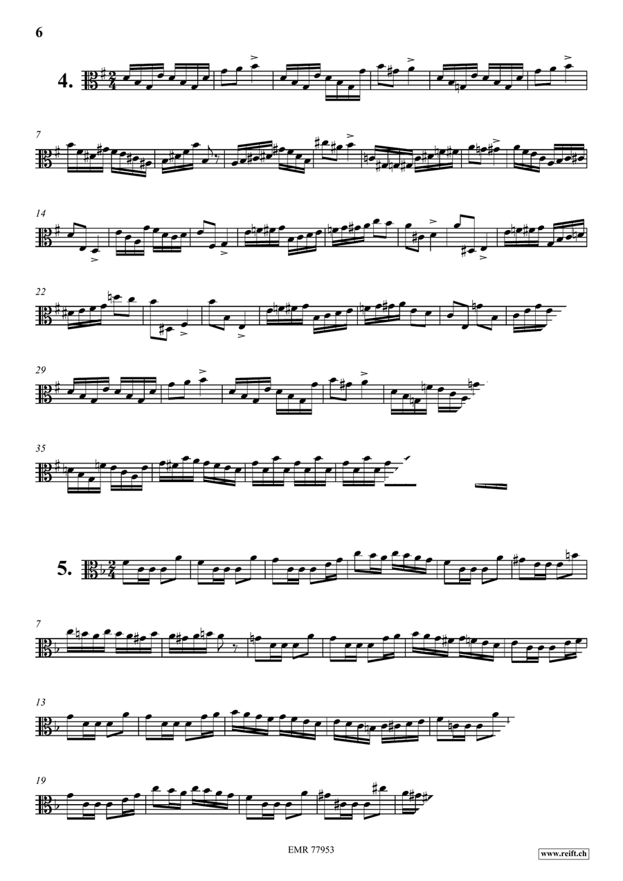 24 Virtuoso Studies 24 Virtuoso Studies Viola Solo scores gallery preview page 6