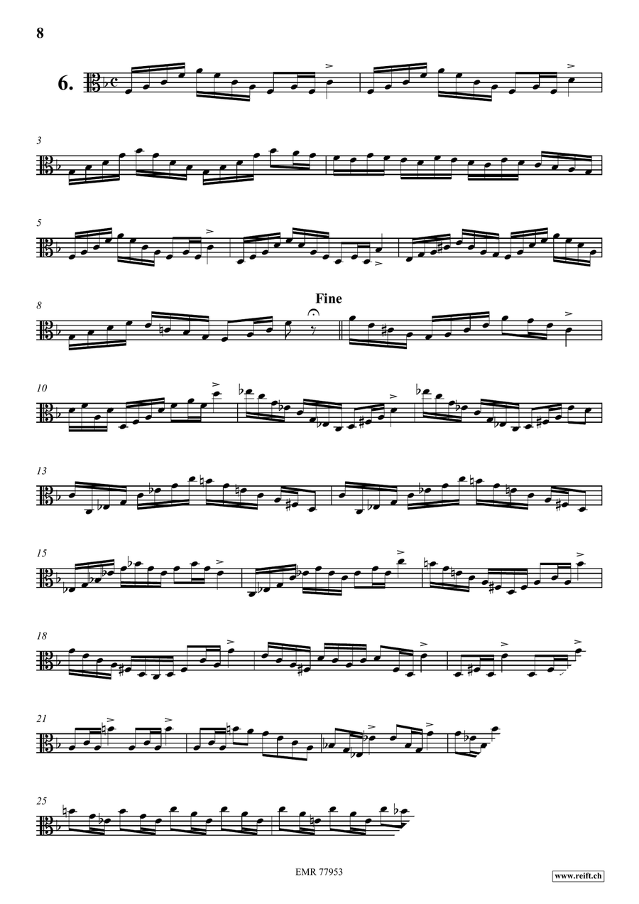 24 Virtuoso Studies 24 Virtuoso Studies Viola Solo scores gallery preview page 7