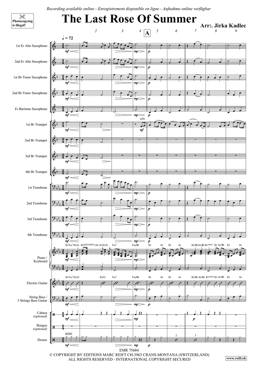 The Last Rose Of Summer The Last Rose Of Summer Big Band scores gallery preview page 4