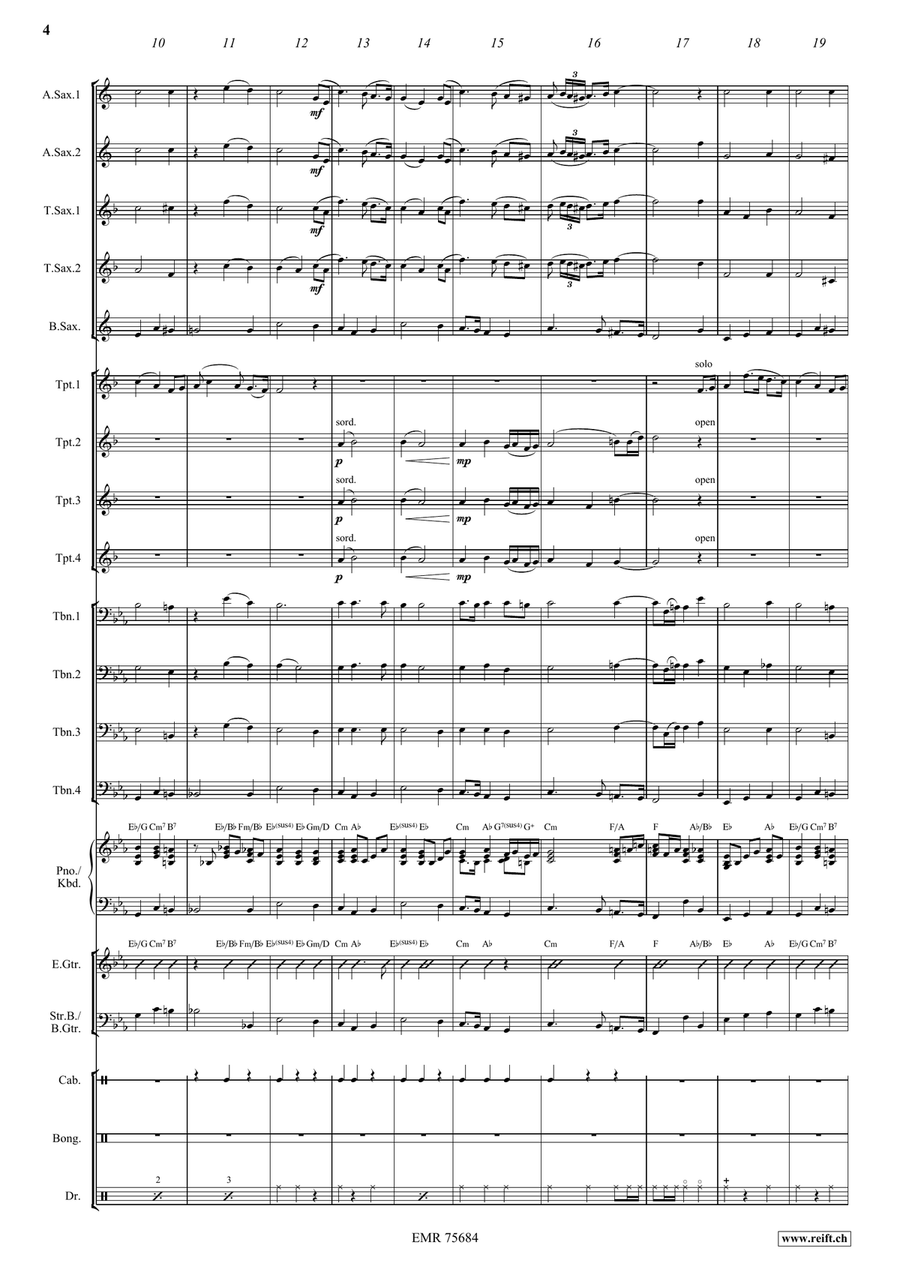 The Last Rose Of Summer The Last Rose Of Summer Big Band scores gallery preview page 5
