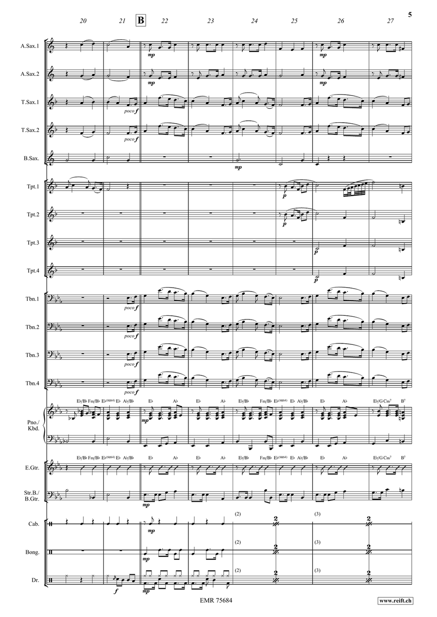 The Last Rose Of Summer The Last Rose Of Summer Big Band scores gallery preview page 6