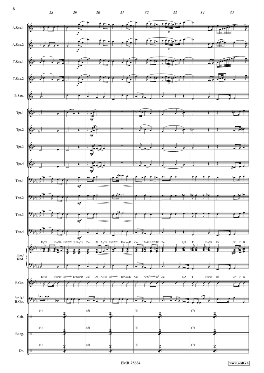 The Last Rose Of Summer The Last Rose Of Summer Big Band scores gallery preview page 7
