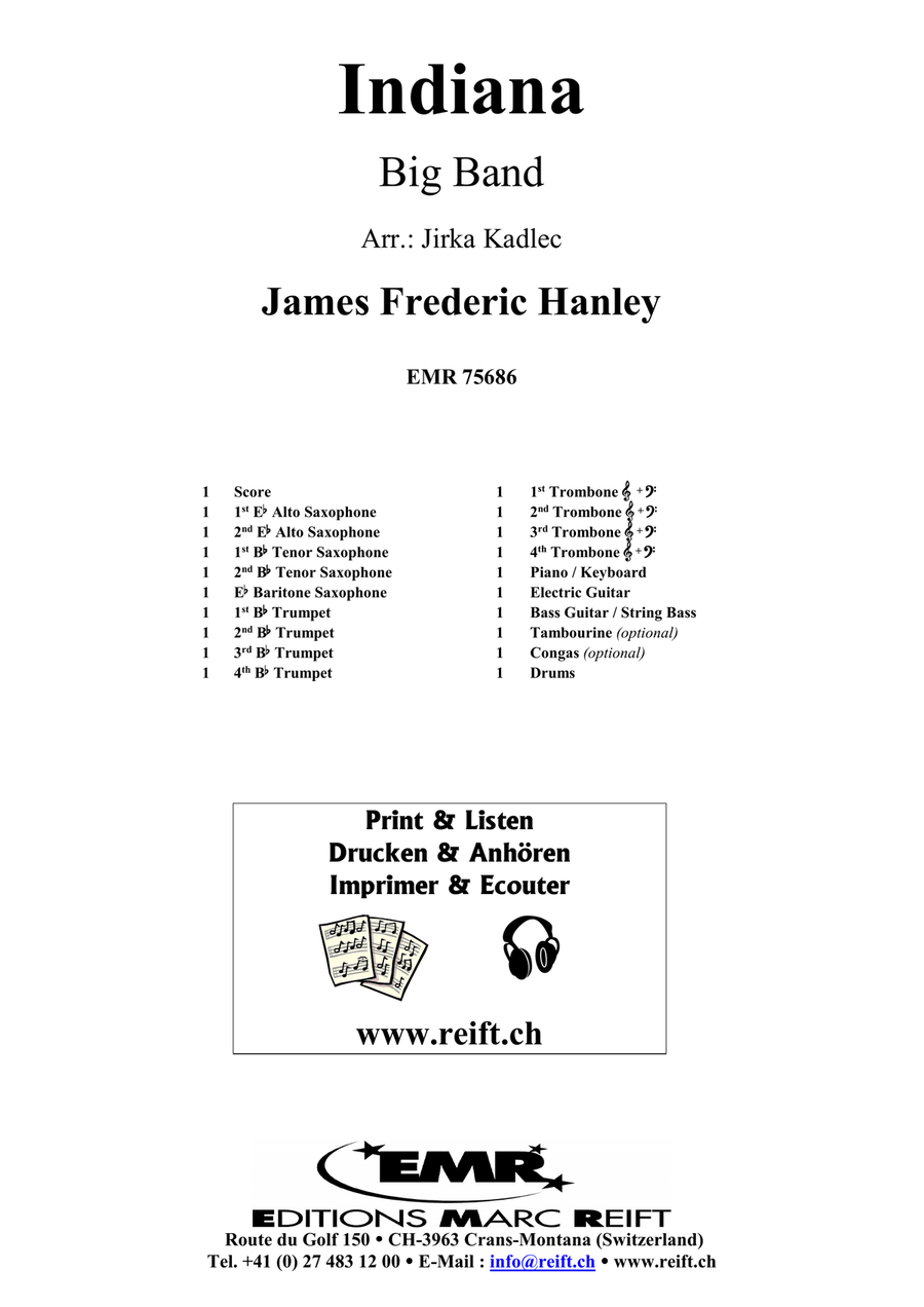 Indiana by Jirka Kadlec Big Band - Sheet Music page 2