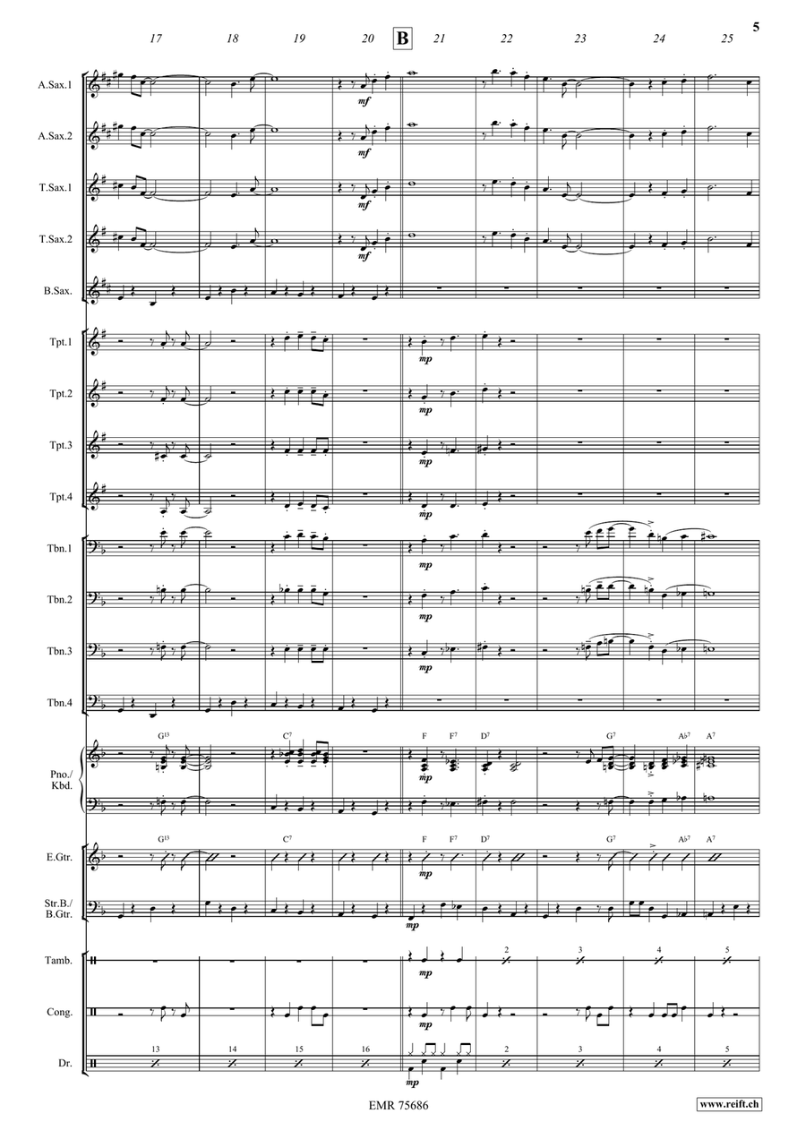 Indiana by Jirka Kadlec Big Band - Sheet Music page 6