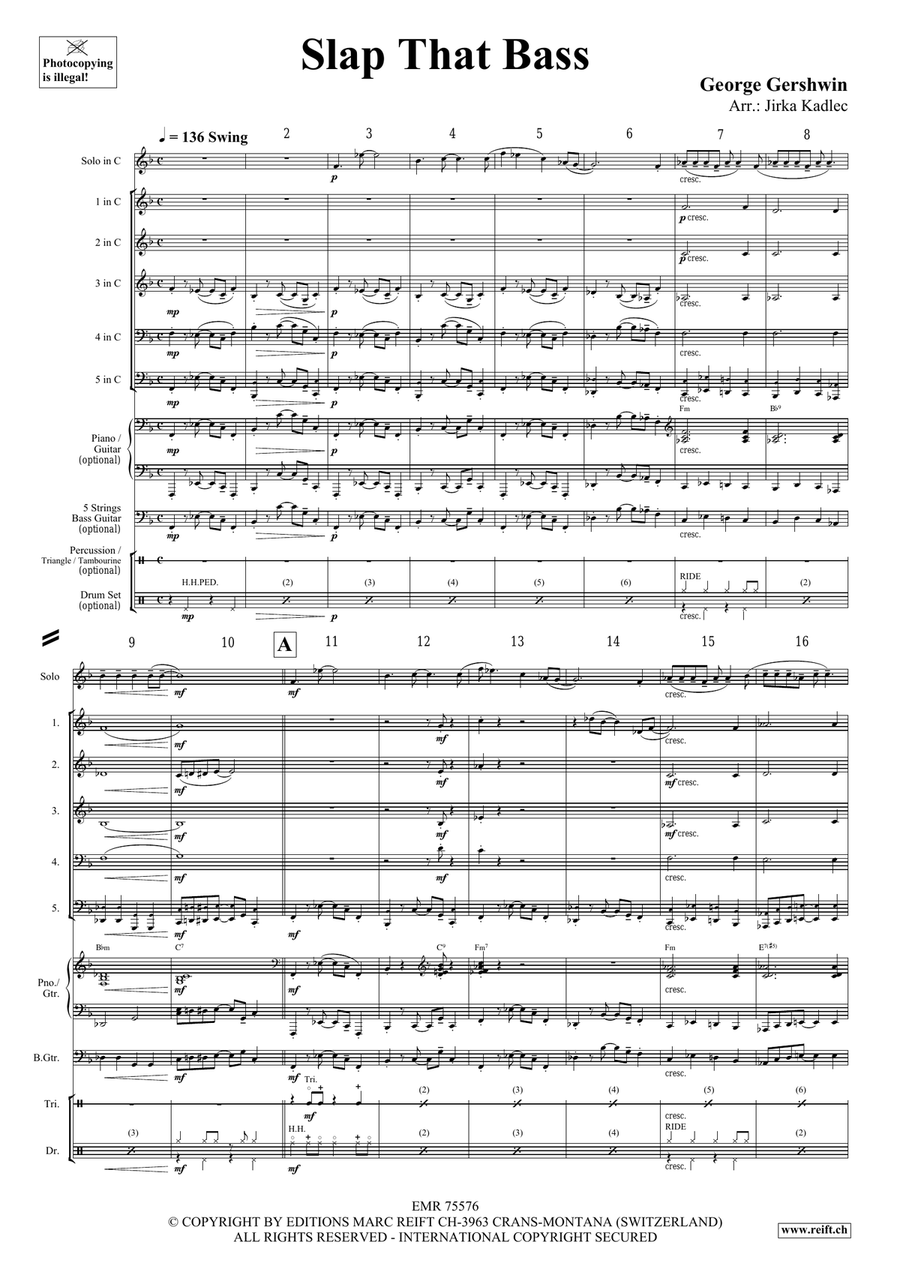 Slap That Bass Slap That Bass Woodwind Quintet scores gallery preview page 3