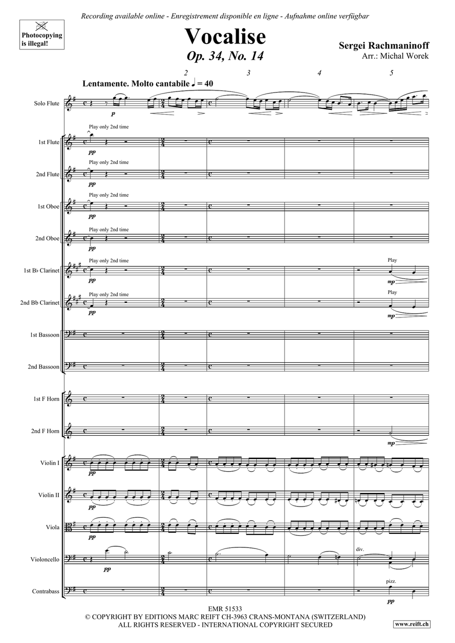Vocalise Vocalise Orchestra scores gallery preview page 3