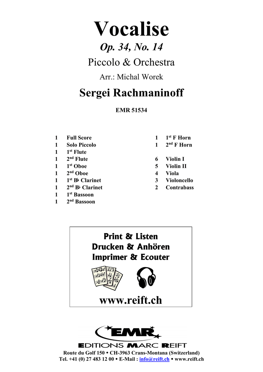 Vocalise Vocalise Orchestra scores gallery preview page 2