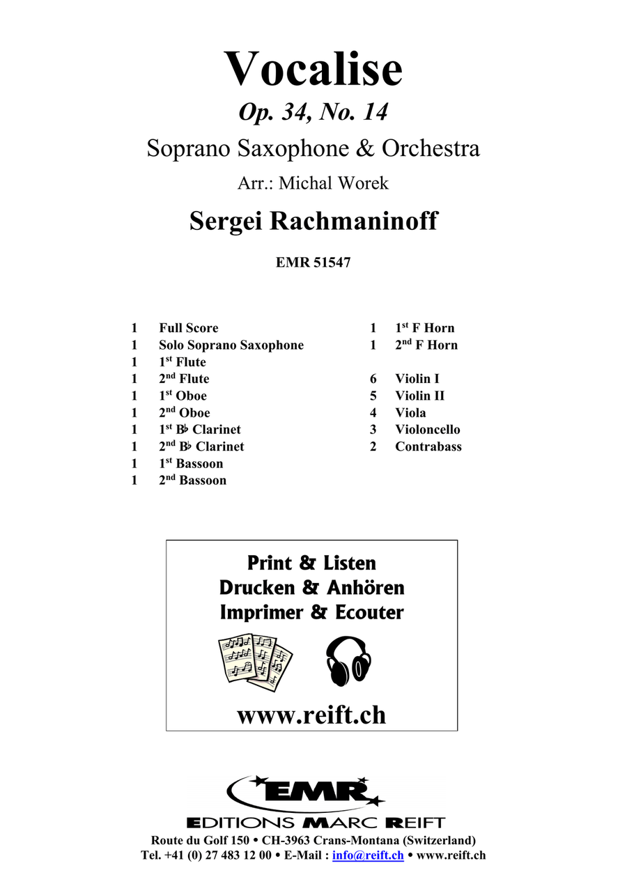 Vocalise Vocalise Orchestra scores gallery preview page 2