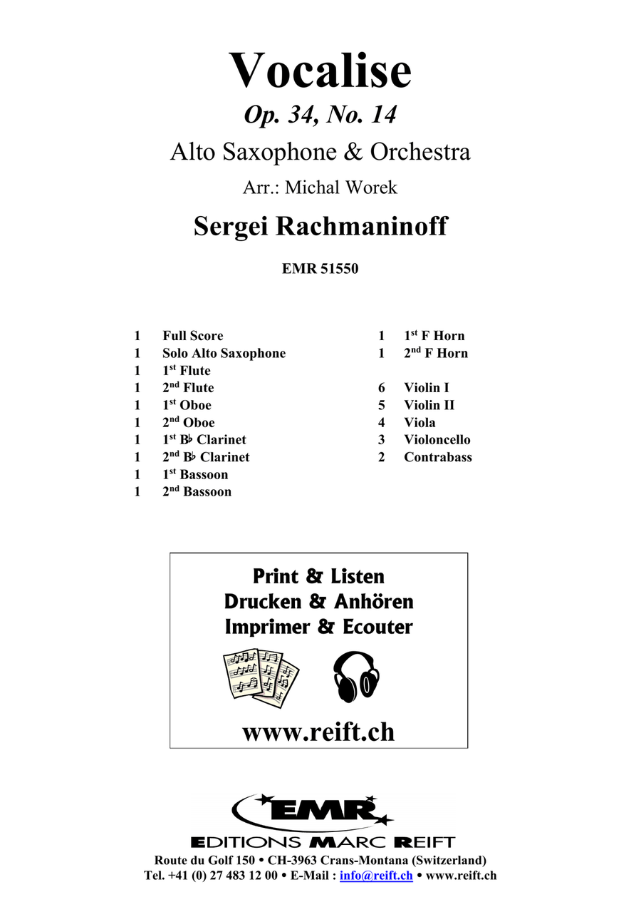 Vocalise Vocalise Orchestra scores gallery preview page 2
