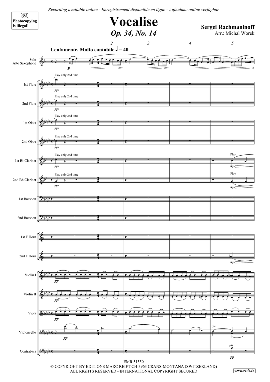 Vocalise Vocalise Orchestra scores gallery preview page 3