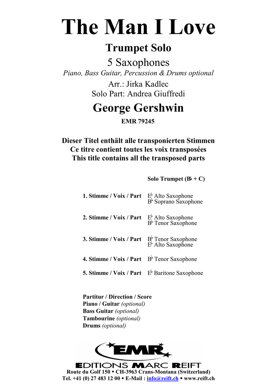 The Man I Love The Man I Love Saxophone scores gallery preview page 2