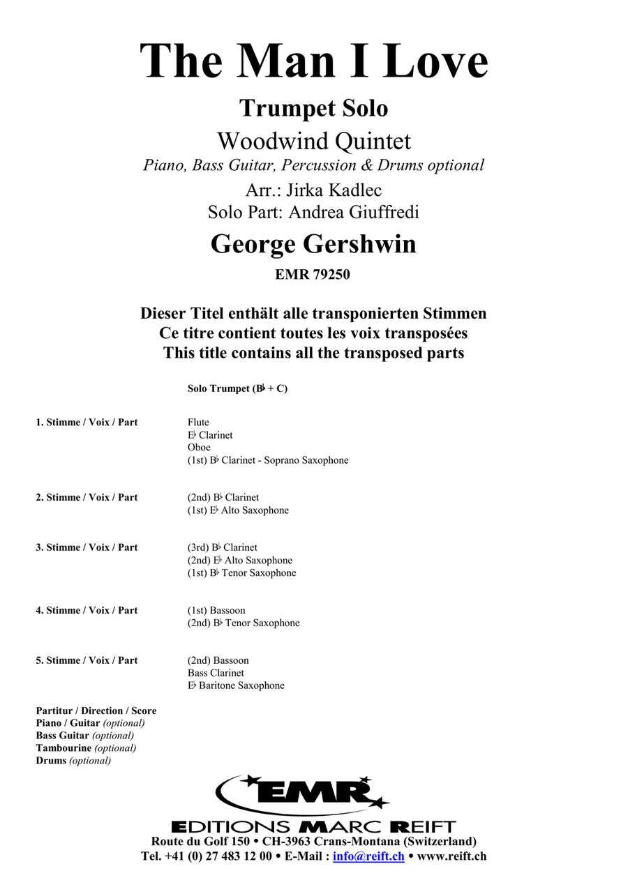The Man I Love The Man I Love Woodwind Quintet scores gallery preview page 2