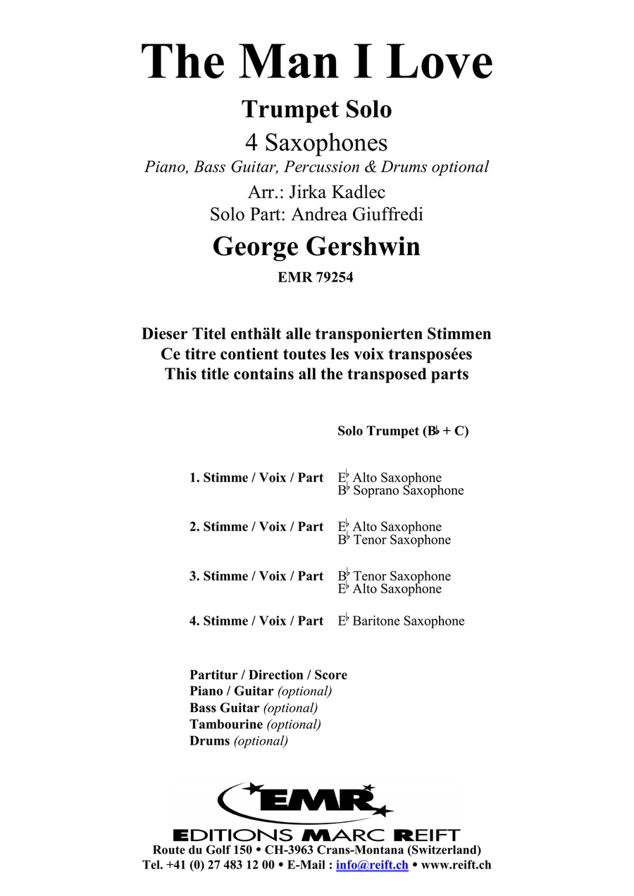 The Man I Love The Man I Love Saxophone scores gallery preview page 2