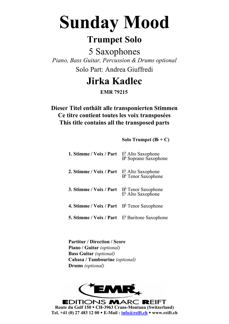 Sunday Mood Sunday Mood Saxophone scores gallery preview page 2