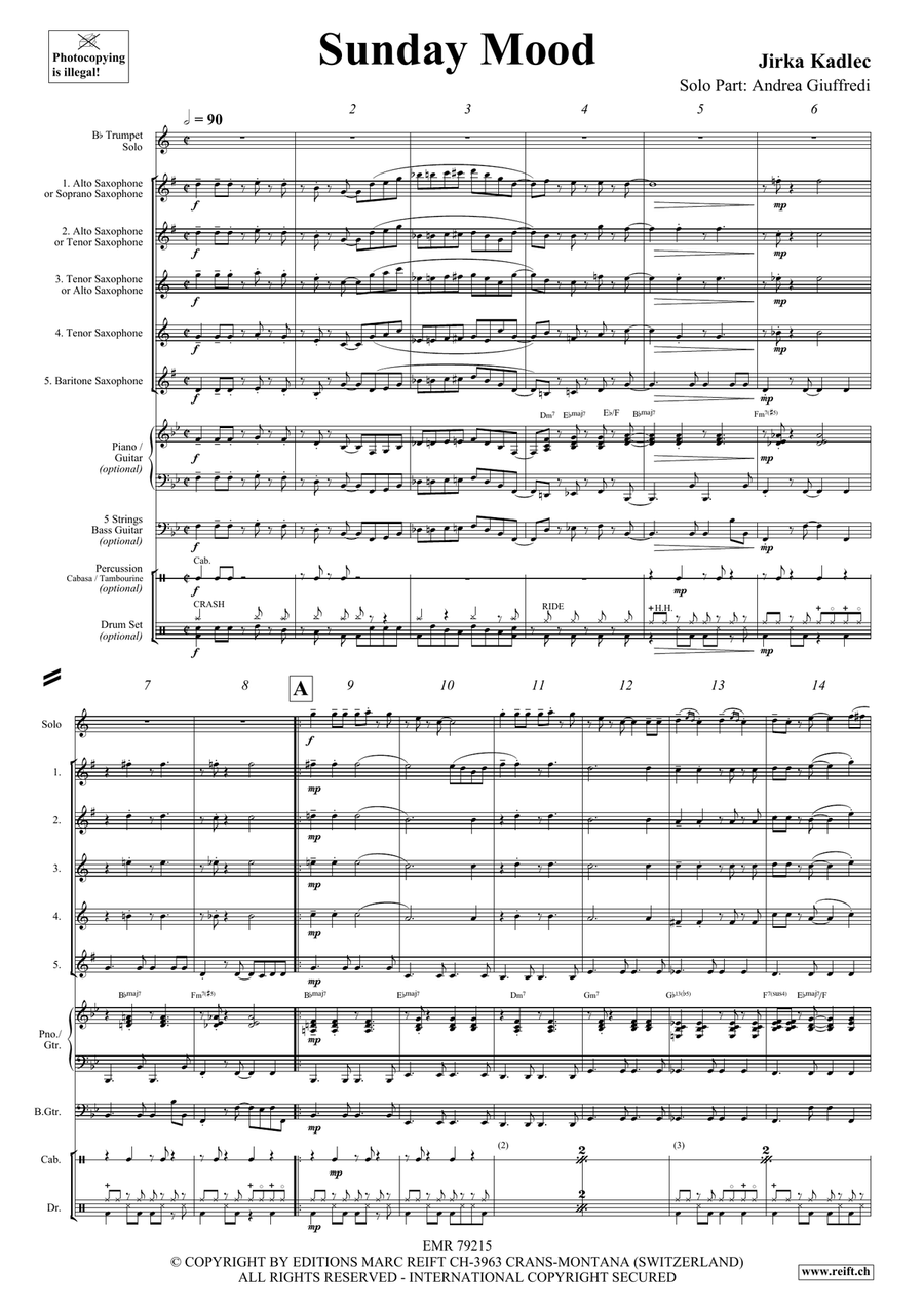 Sunday Mood Sunday Mood Saxophone scores gallery preview page 4