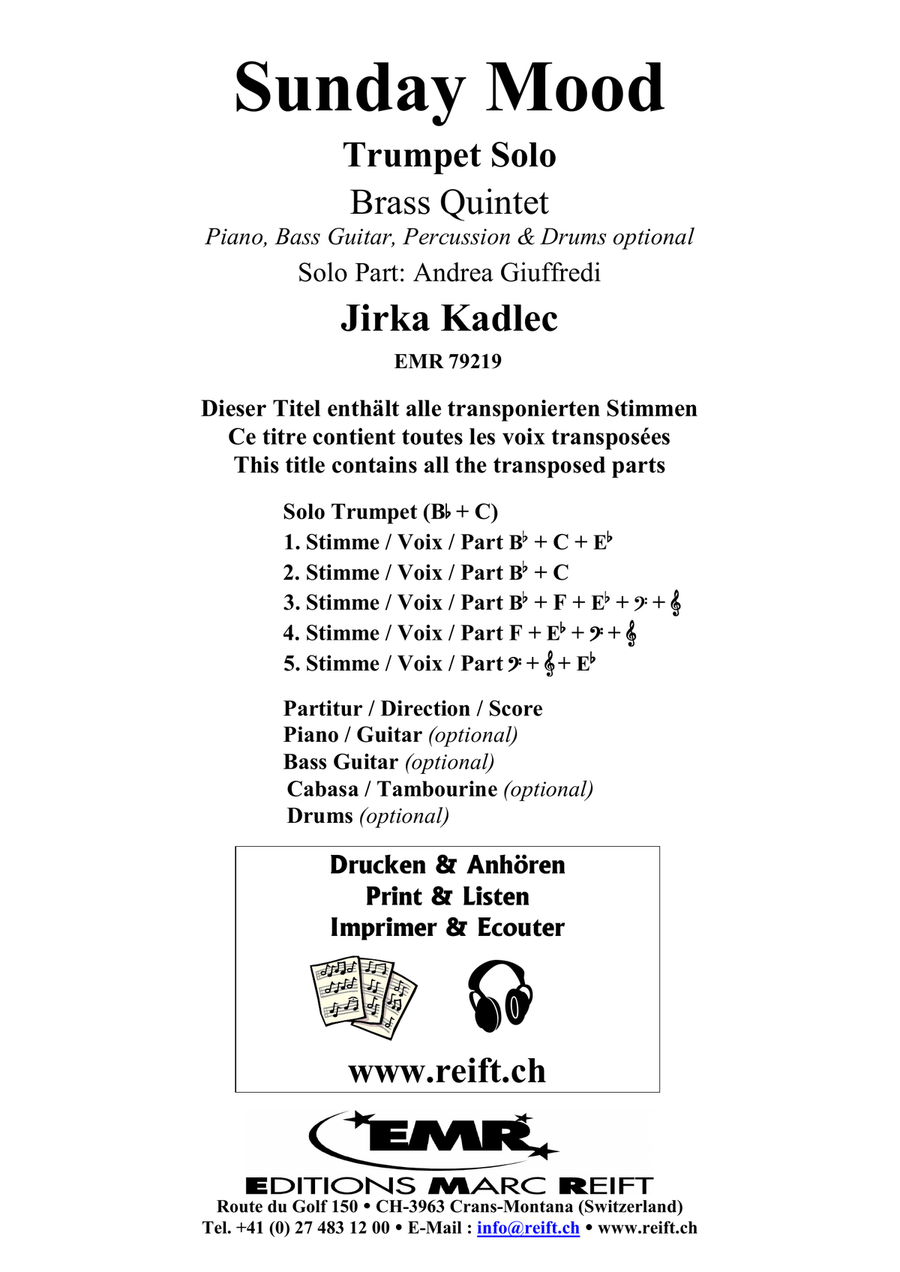 Sunday Mood Sunday Mood Brass Quintet scores gallery preview page 2