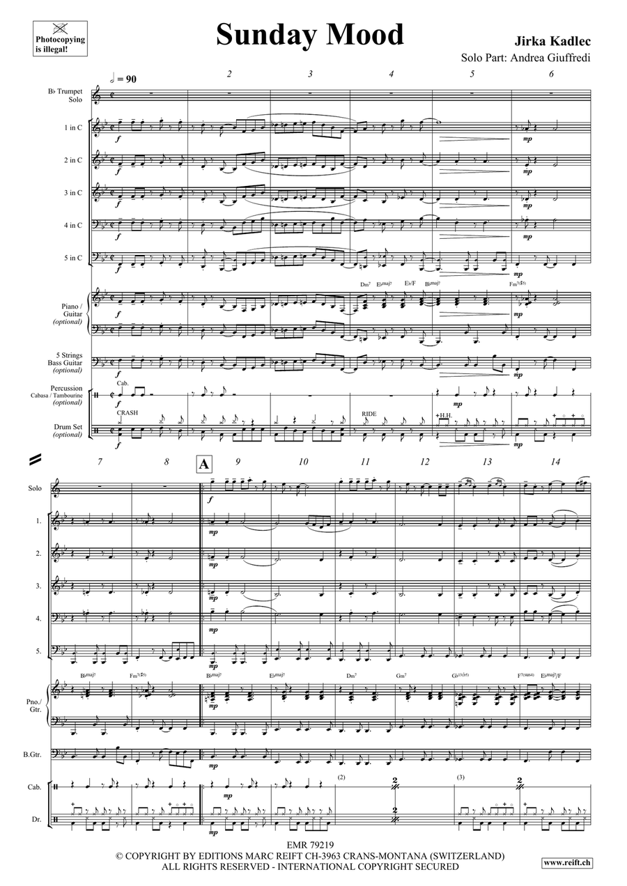 Sunday Mood Sunday Mood Brass Quintet scores gallery preview page 4