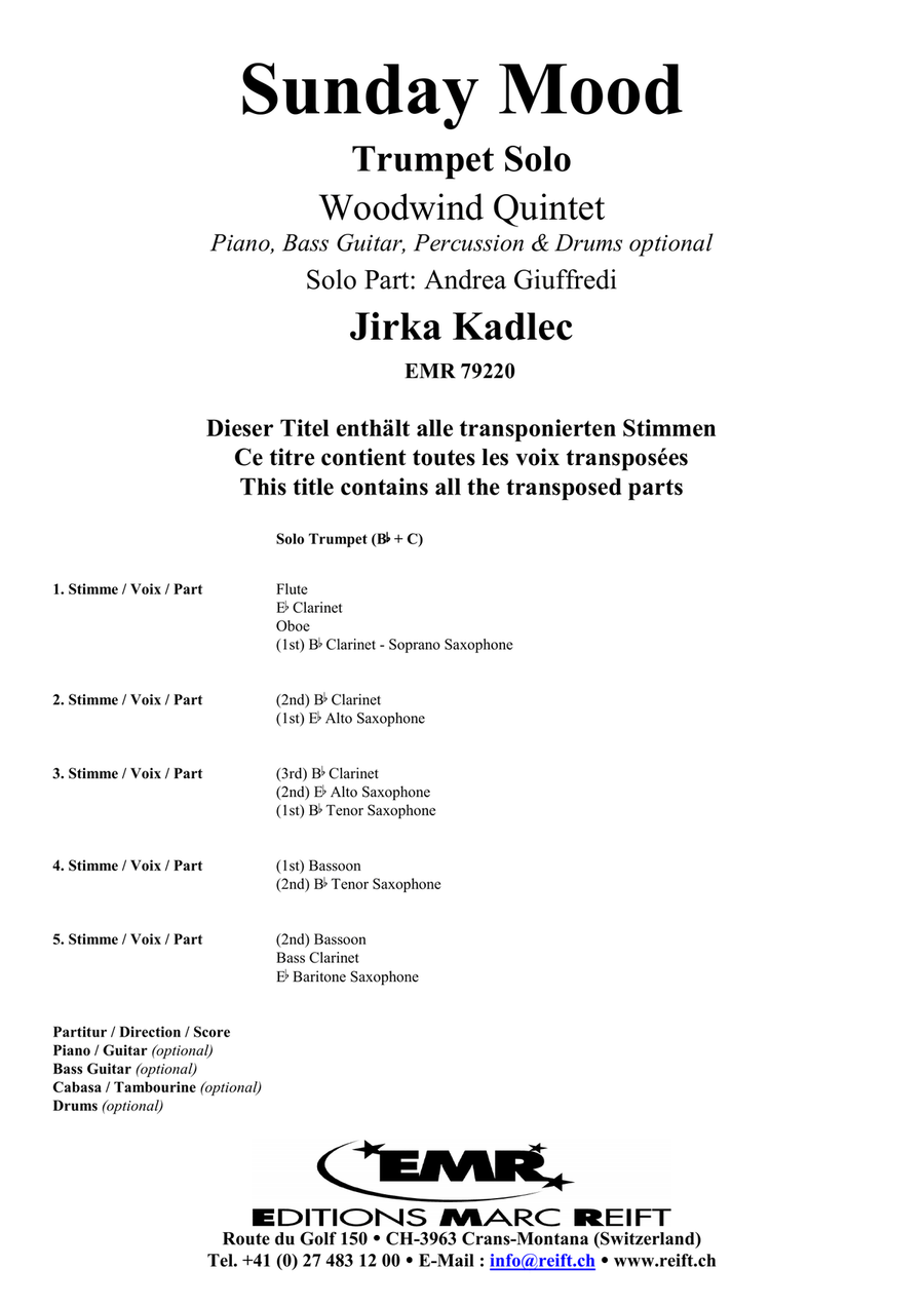 Sunday Mood Sunday Mood Woodwind Quintet scores gallery preview page 2