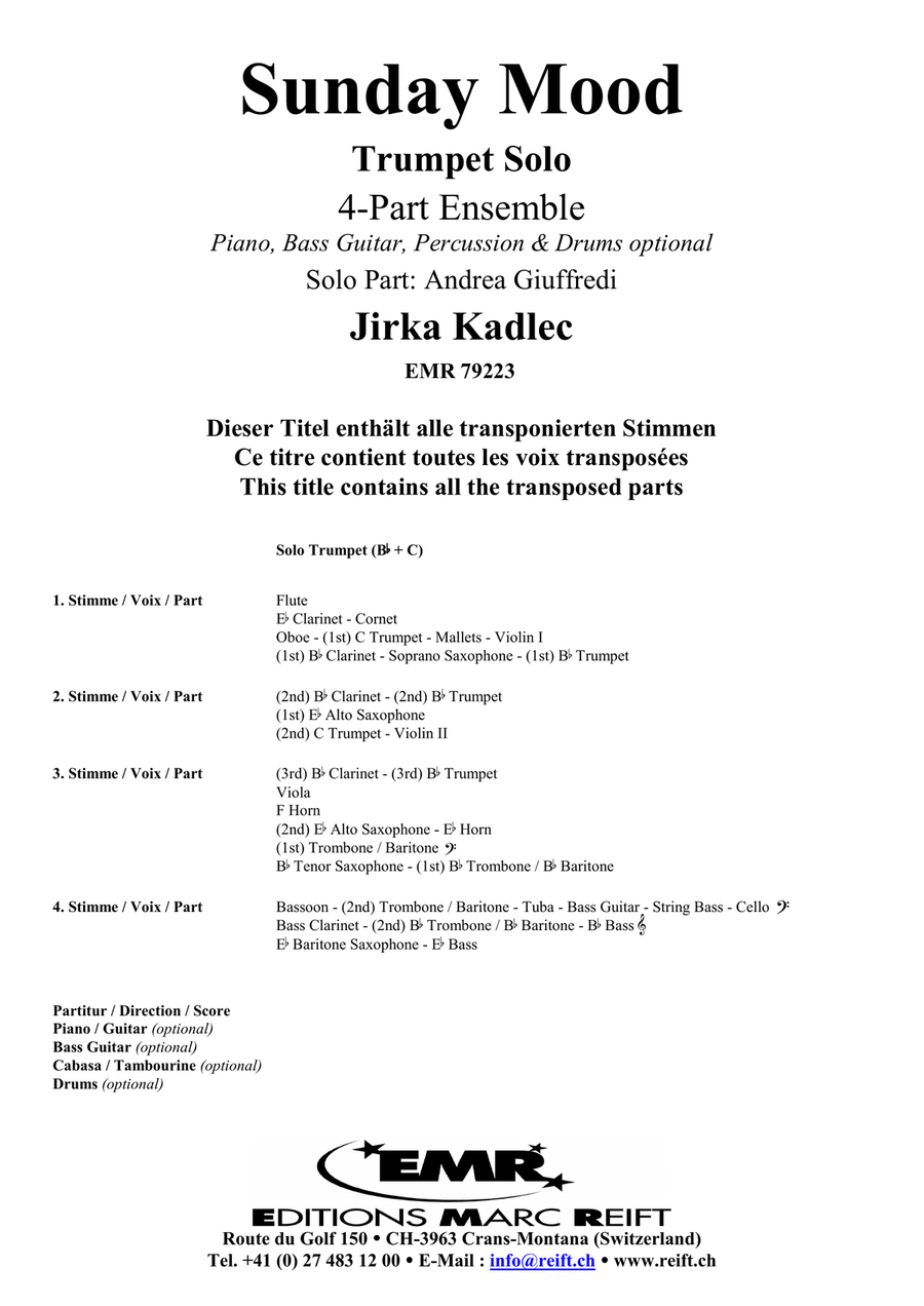 Sunday Mood Sunday Mood Trumpet scores gallery preview page 2