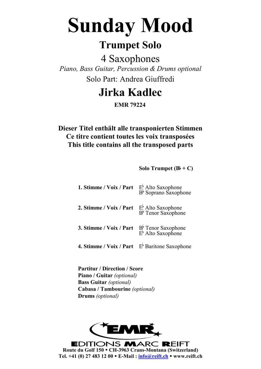 Sunday Mood Sunday Mood Saxophone scores gallery preview page 2