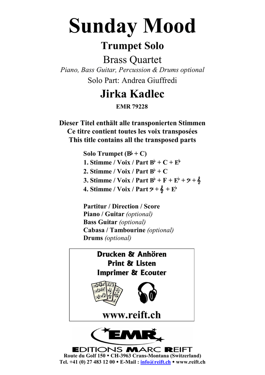 Sunday Mood Sunday Mood Brass Quartet scores gallery preview page 2