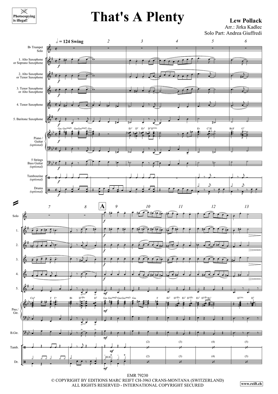 That's A Plenty That's A Plenty Saxophone scores gallery preview page 4