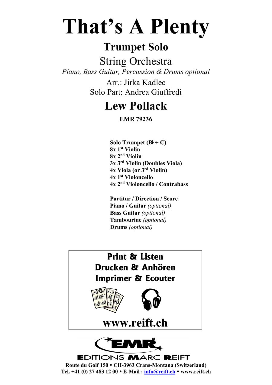 That's A Plenty That's A Plenty String Orchestra scores gallery preview page 2