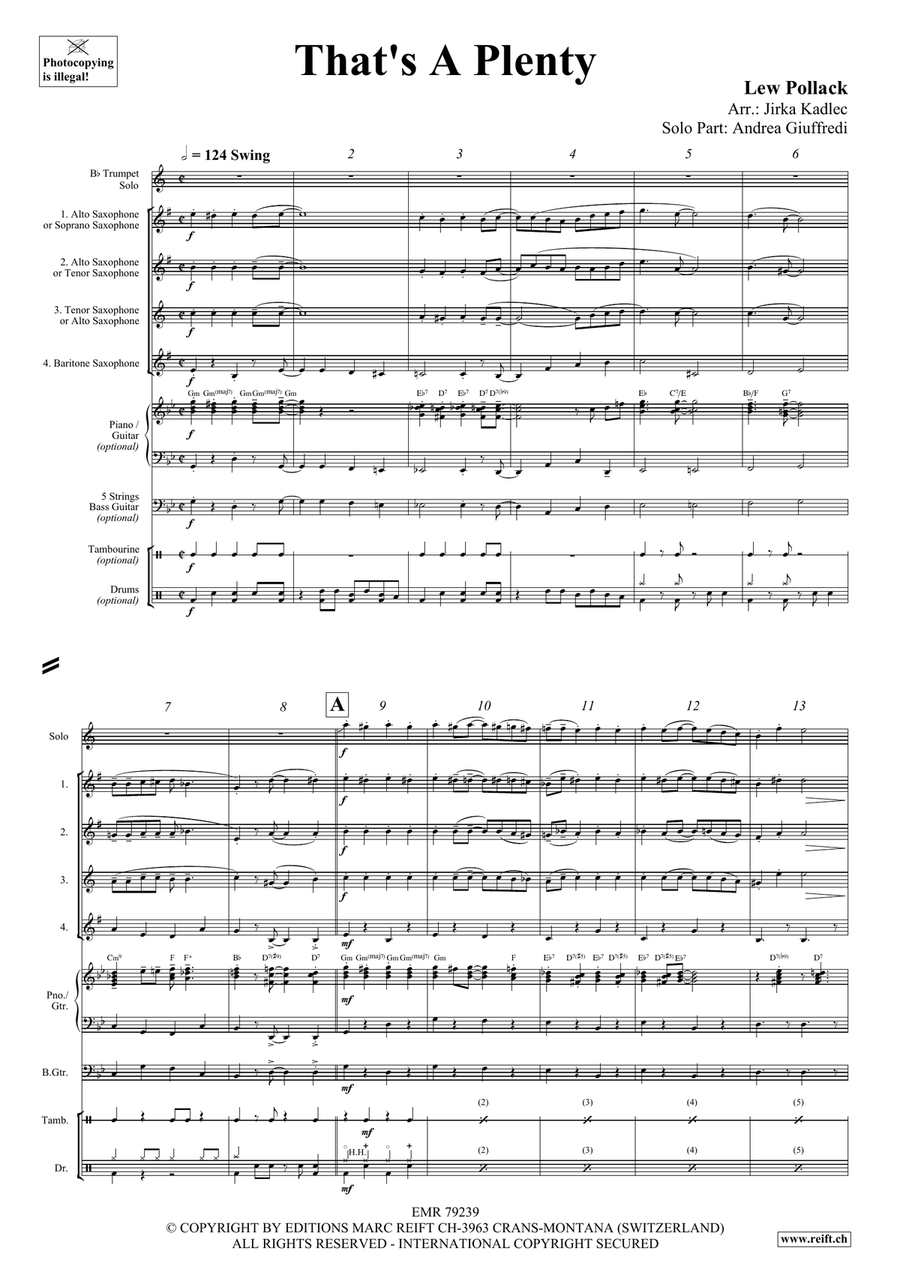 That's A Plenty That's A Plenty Saxophone scores gallery preview page 4