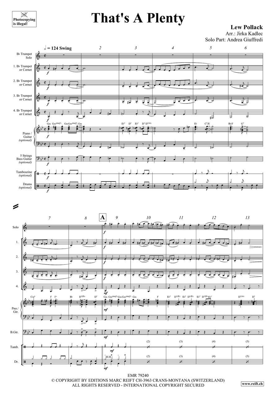That's A Plenty That's A Plenty Cornet scores gallery preview page 4