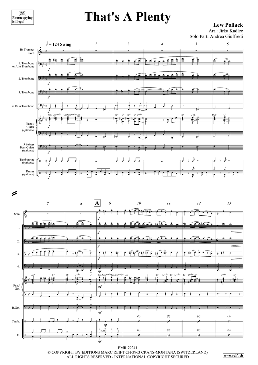 That's A Plenty That's A Plenty Trombone scores gallery preview page 4