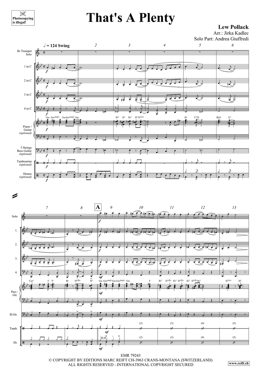 That's A Plenty That's A Plenty Brass Quartet scores gallery preview page 4